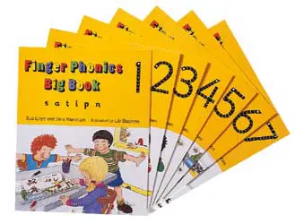 A set of six books with numbers on them.