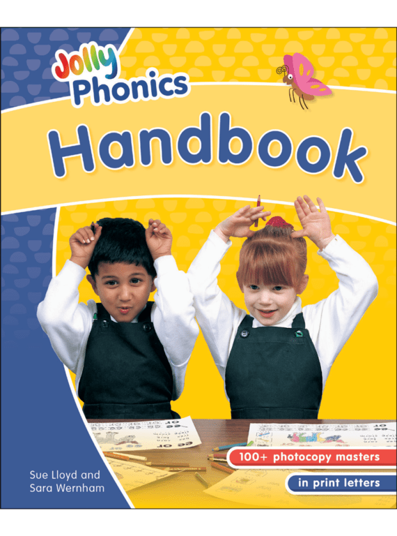 A book cover with two children doing hands