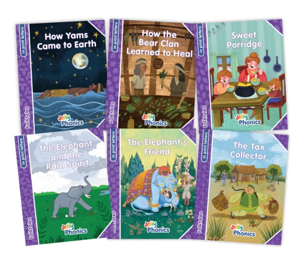 Jolly Phonics Folktales Readers Purple Level 5 Books